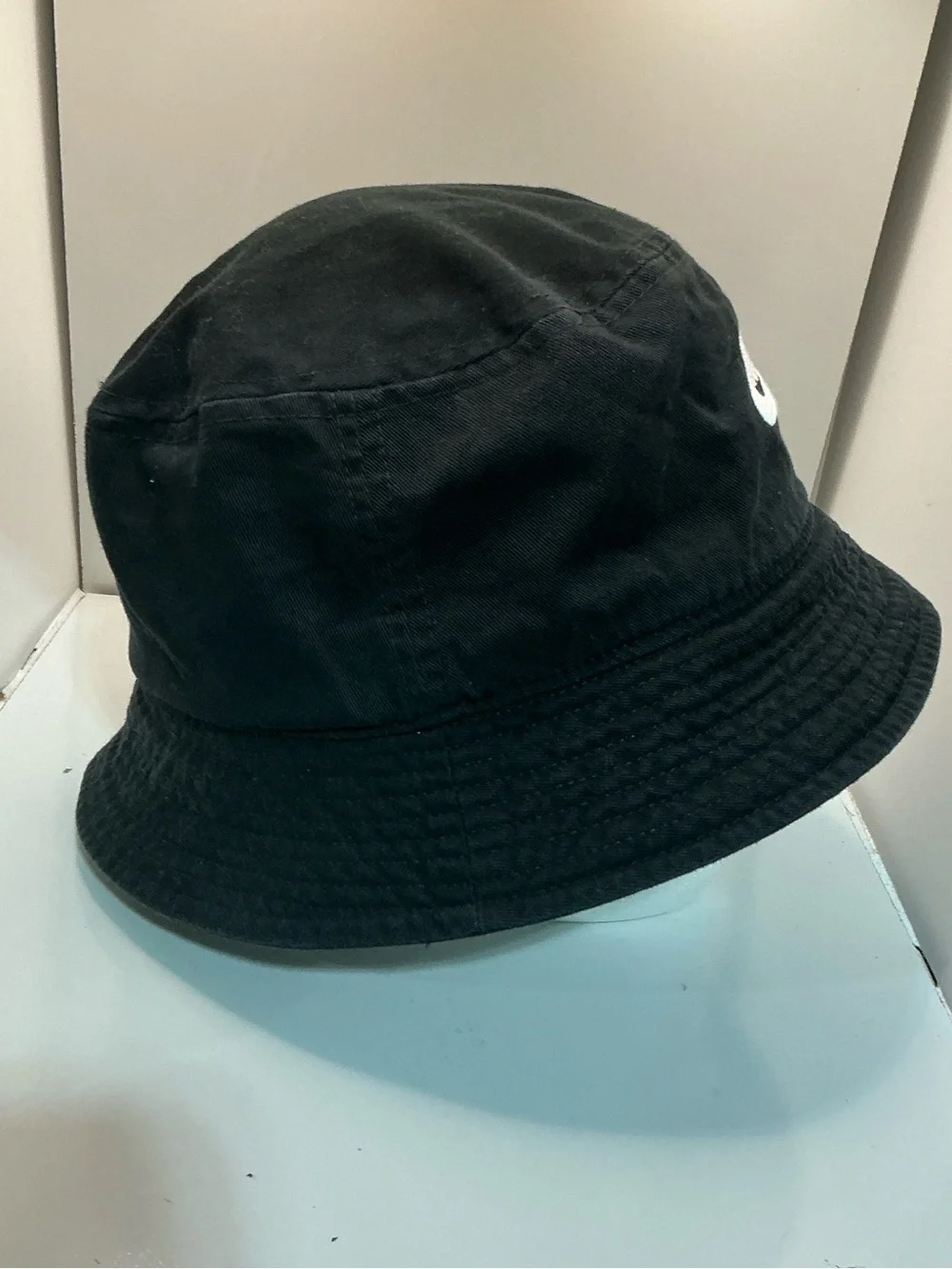 Nike Black Bucket Hat with White Embroidered Swoosh